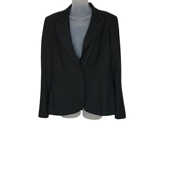 Theory Grey 94% Wool One Button Blazer Size 10 - Picture 1 of 8